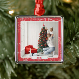 Adorno Metálico Navidad con Foto Personalizada