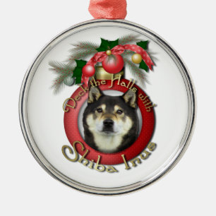 Adorno Metálico Navidad - cubierta los pasillos - Shiba Inus -