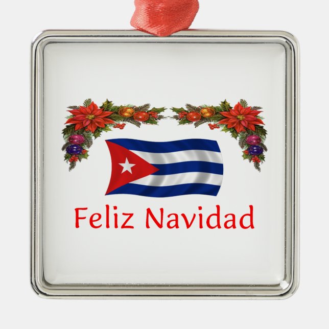 Adorno Metálico Navidad de Cuba (Frente)