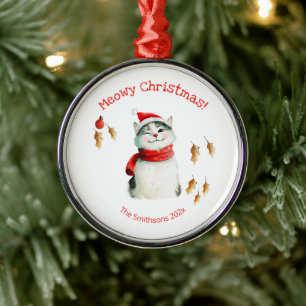 Adorno Metálico Navidad de Cute Meowy