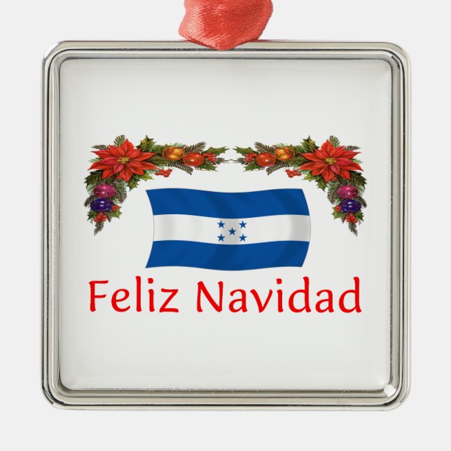 Adorno Metálico Navidad de Honduras (Frente)