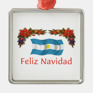 Adorno Metálico Navidad de la Argentina