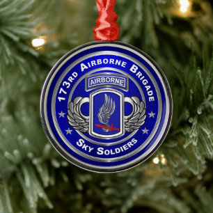 Adorno Metálico Navidad de la Brigada Aerotransportada 173