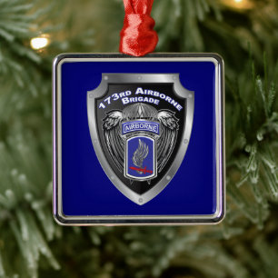 Adorno Metálico Navidad de la Brigada Aerotransportada 173