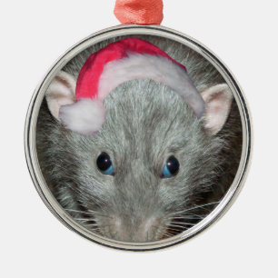Adorno Metálico Navidad de la rata de Santa Dumbo