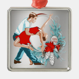 Adorno Metálico Navidad de los bailarines buenas fiestas