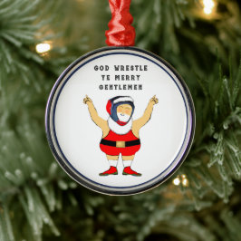 Adorno Metálico Navidad de lucha libre