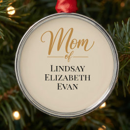 Adorno Metálico Navidad de Mamá Elegante Personalizada