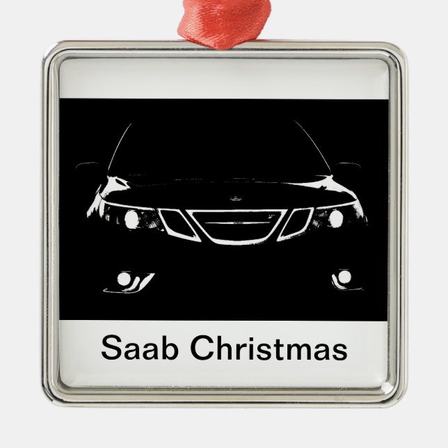 Adorno Metálico Navidad de Saab (Frente)