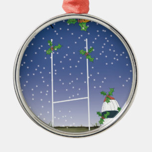 Adorno Metálico Navidad del rugbi