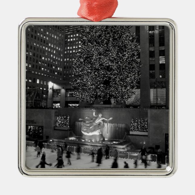 Adorno Metálico Navidad en el centro de Rockefeller y los (Frente)