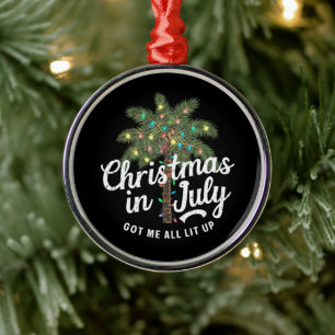 Adorno Metálico Navidad en Julio Me Tiene Todo Encendido 