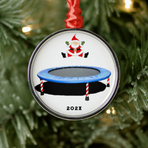 Adorno Metálico Navidad en trampolín