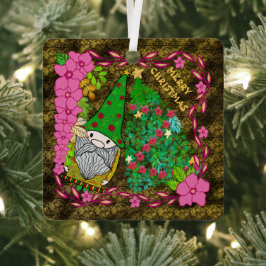 ADORNO METÁLICO NAVIDAD FEROSA PERSONALIZADA CON ÁRBOL DE GNOME XM