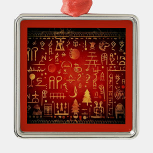 Adorno Metálico Navidad Jeroglíficos Egipcios 4
