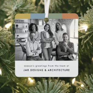 Adorno Metálico Navidad Negra y Blanca de Negocios Modernos