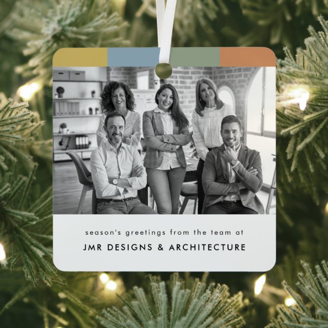 Adorno Metálico Navidad Negra y Blanca de Negocios Modernos (in situ)