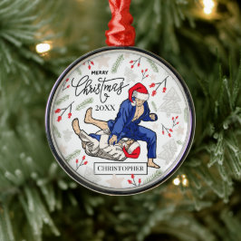 Adorno Metálico Navidad Personalizada de Jiu Jitsu BJJ
