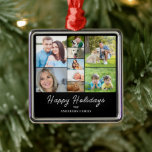 ADORNO METÁLICO NAVIDADES 9 COLLAGE DE FOTOS<br><div class="desc">Ornamento navideño moderno y moderno con 9 collage de fotos. Reemplace las fotos con las suyas y cambie el texto.</div>