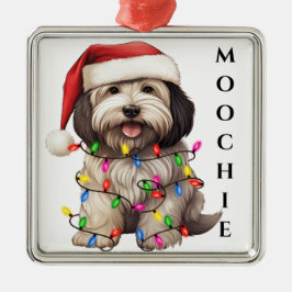 ADORNO METÁLICO NAVIDADES ADORABLES HAVANESE PERRO