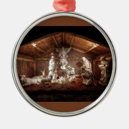 Adorno Metálico Navidades Adoran Escena De Jesús Natividad Manger