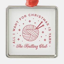 Adorno Metálico Navidades amantes del hilado de punto