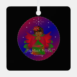 Adorno Metálico Navidades Angel Baby Praying Joyeux Noel