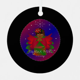 Adorno Metálico Navidades Angel Baby Praying Joyeux Noel