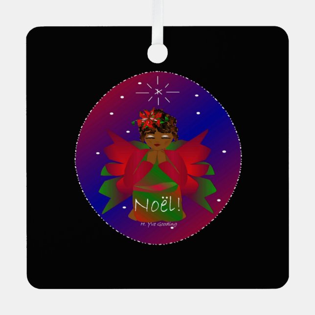 Adorno Metálico Navidades Angel Baby Praying Noel (Anverso)