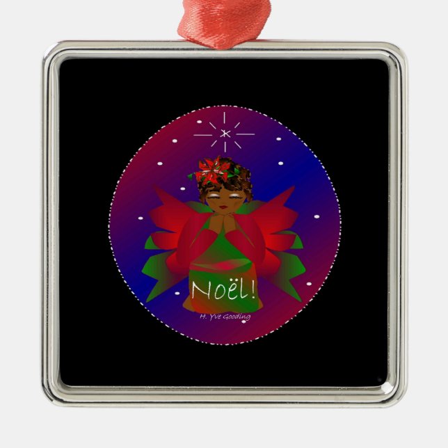 Adorno Metálico Navidades Angel Baby Praying Noel (Frente)