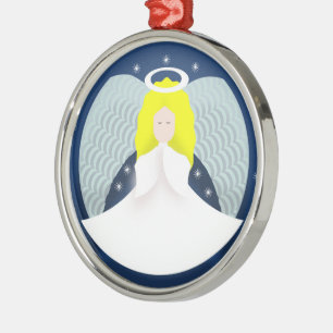 Adorno Metálico Navidades Angel con alas