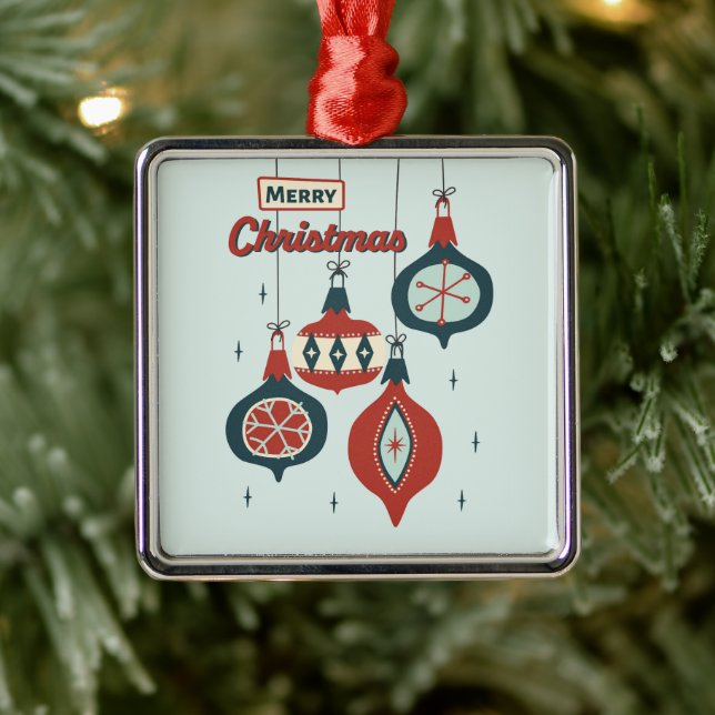 Adorno Metálico Navidades atómicos de mediados del siglo XX (Árbol)