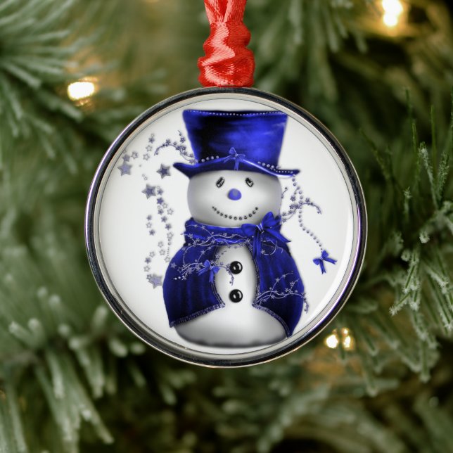 Adorno Metálico Navidades azules Snowman (Árbol)