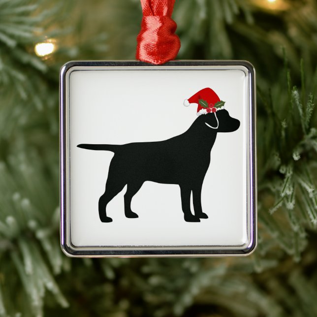 Adorno Metálico Navidades Black Lab Dog (Árbol)