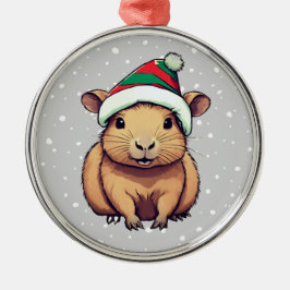 Adorno Metálico Navidades Capybara