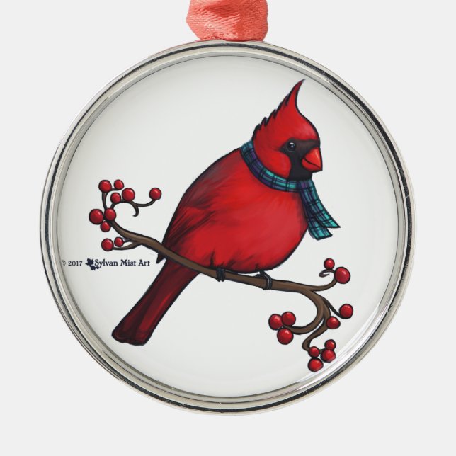 Adorno Metálico Navidades Cardinal (Frente)