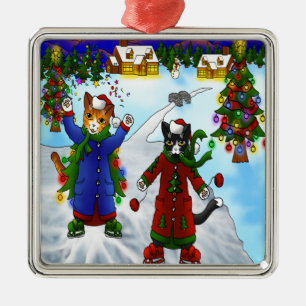 Adorno Metálico Navidades Cats para patinaje sobre hielo V2