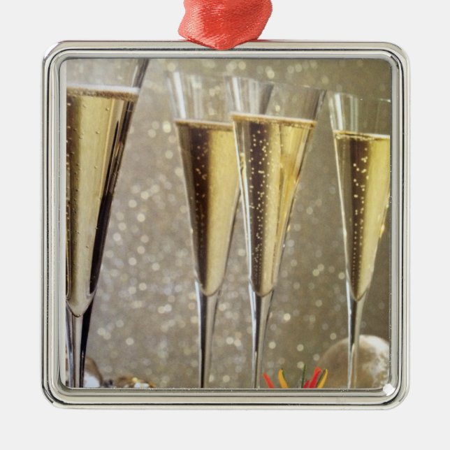 Adorno Metálico navidades "CHAMPAGNE"/ORNAMIENTO DE AÑO NUEVO (Frente)