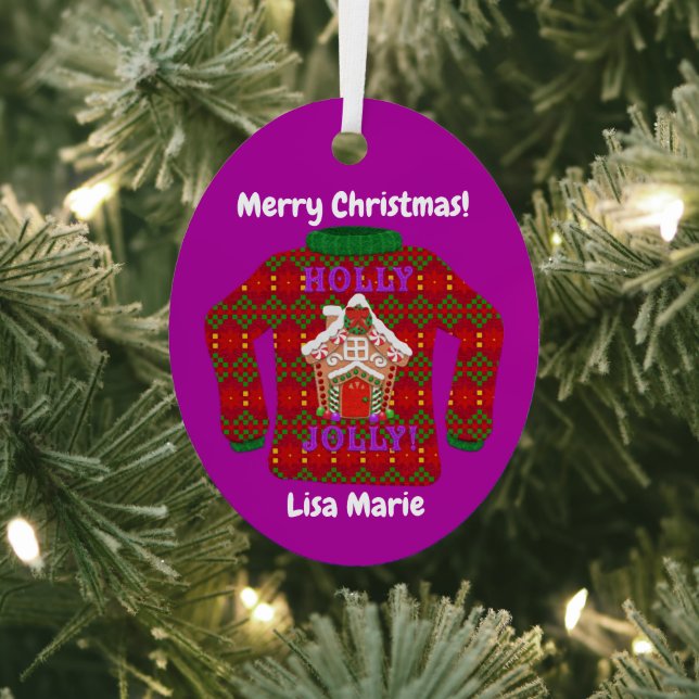 Adorno Metálico Navidades chaquetas suéter personalizado (in situ)