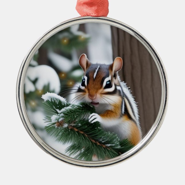 Adorno Metálico Navidades Chipmunk Ornament (Frente)