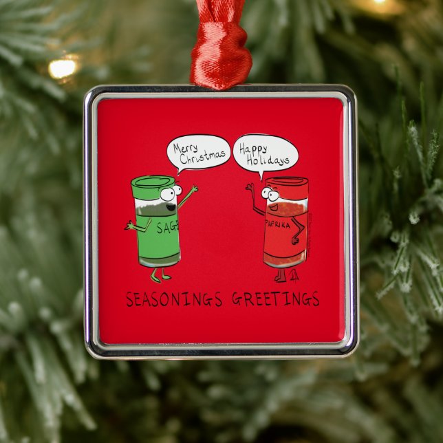 Adorno Metálico Navidades cocinando especias divertidas para el ch (Árbol)