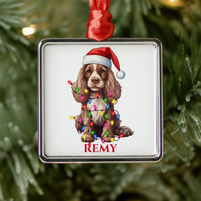 ADORNO METÁLICO NAVIDADES COCKER SPANIEL PERRO ESTADOUNIDENSE (Árbol)