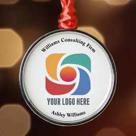 Adorno Metálico Navidades comerciales con logotipo de empresa pers