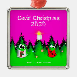 Adorno Metálico Navidades cómicos de Navidad enmascaradas