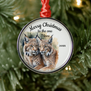 Adorno Metálico Navidades con citas personalizados Lynx Gatos salv