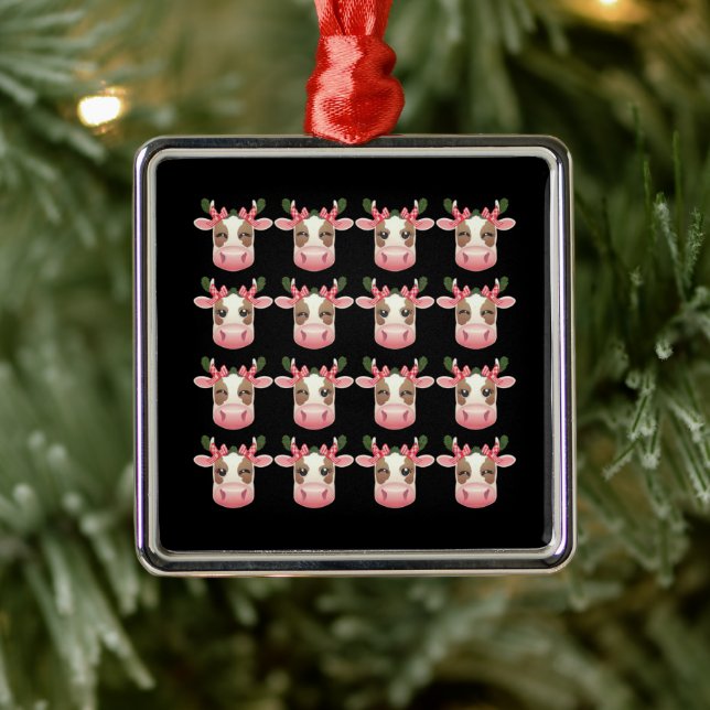 Adorno Metálico Navidades Coquette Highland Vaca Navidad Occidenta (Árbol)