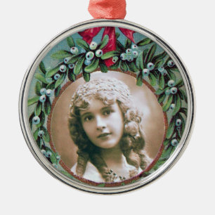 ADORNO METÁLICO NAVIDADES CRUZADOS CON PLANTILLA DE FOTOS DE MISTL