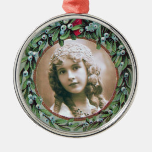 ADORNO METÁLICO NAVIDADES CRUZADOS CON PLANTILLA DE FOTOS DE MISTL