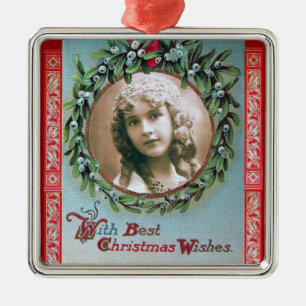 ADORNO METÁLICO NAVIDADES CRUZADOS CON PLANTILLA DE FOTOS DE MISTL