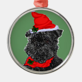 Adorno Metálico Navidades de Affenpinscher